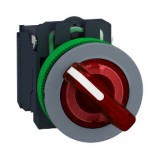 SCHNEIDER XB5FK124B5C0 Harmony panelbe süllyesztett komplett műanyag világító kapcsoló, Ø30, 2 állású, 24 V, 1NO+1NC, piros, szürke körgyűrű