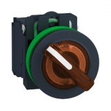 SCHNEIDER XB5FK125M5 Harmony panelbe süllyesztett komplett műanyag világító kapcsoló, Ø30, 2 állású, 230 VAC, 1NO+1NC, narancs