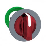 SCHNEIDER XB5FK134M5C0 Harmony panelbe süllyesztett komplett műanyag világító kapcsoló, Ø30, 3 állású, 230 VAC, 1NO+1NC, piros, szürke körgyűrű