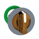 SCHNEIDER XB5FK135B5C0 Harmony panelbe süllyesztett komplett műanyag világító kapcsoló, Ø30, 3 állású, 24 V, 1NO+1NC, narancs, szürke körgyűrű