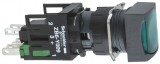 SCHNEIDER XB6CW3B5B Világító nyomógomb, négyzetes, zöld NO+NC