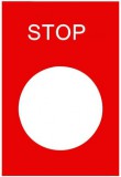 SCHNEIDER ZB2BY2304 Felirati címke 30x40mm, "Stop", piros alapon fehér betűk