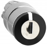 SCHNEIDER ZB4BG01 Harmony fém választókapcsoló fej, Ø22, 455 kulcsos, középső pozícióban kivehető, 3 állású