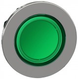 SCHNEIDER ZB4FH033 Harmony panelbe süllyesztett fém világító nyomógomb fej, Ø30, zöld, nyomó-nyomó