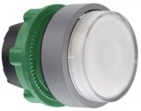 SCHNEIDER ZB5AW113C0 Harmony műanyag világító nyomógomb fej, Ø22, visszatérő, LED-es, kiemelkedő, fehér, szürke perem
