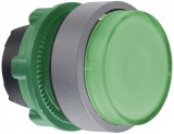 SCHNEIDER ZB5AW133C0 Harmony műanyag világító nyomógomb fej, Ø22, visszatérő, LED-es, kiemelkedő, zöld, szürke perem