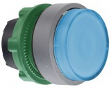 SCHNEIDER ZB5AW163C0 Harmony műanyag világító nyomógomb fej, Ø22, visszatérő, LED-es, kiemelkedő, kék, szürke perem