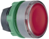 SCHNEIDER ZB5AW343C0 Harmony műanyag világító nyomógomb fej, Ø22, visszatérő, beépített LED-hez, piros, szürke perem