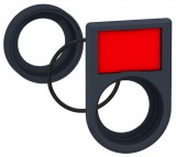 SCHNEIDER ZB5AZ025 Harmony süllyesztő készlet XB5 műanyag nyomógombokhoz és jelzőlámpákhoz, magas címketartóval