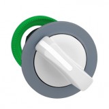 SCHNEIDER ZB5FD201C0 Harmony panelbe süllyesztett műanyag választókapcsoló fej, Ø30, 2 állású, fehér, szürke perem