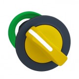 SCHNEIDER ZB5FD205 Harmony panelbe süllyesztett műanyag választókapcsoló fej, Ø30, 2 állású, sárga