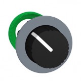 SCHNEIDER ZB5FD29C0 Harmony panelbe süllyesztett műanyag választókapcsoló fej, Ø30, 2 állású, recés, fekete, szürke perem