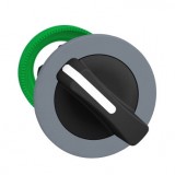 SCHNEIDER ZB5FD2C0 Harmony panelbe süllyesztett műanyag választókapcsoló fej, Ø30, 2 állású, fekete, szürke perem