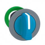 SCHNEIDER ZB5FD306C0 Harmony panelbe süllyesztett műanyag választókapcsoló fej, Ø30, 3 állású, kék, szürke perem