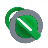 SCHNEIDER ZB5FD403C0 Harmony panelbe süllyesztett műanyag választókapcsoló fej, Ø30, 2 állású visszatérő, zöld, szürke perem