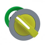 SCHNEIDER ZB5FD405C0 Harmony panelbe süllyesztett műanyag választókapcsoló fej, Ø30, 2 állású visszatérő, sárga, szürke perem