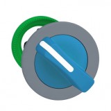 SCHNEIDER ZB5FD406C0 Harmony panelbe süllyesztett műanyag választókapcsoló fej, Ø30, 2 állású visszatérő, kék, szürke perem