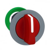 SCHNEIDER ZB5FD504C0 Harmony panelbe süllyesztett műanyag választókapcsoló fej, Ø30, 3 állású közép visszatérő, piros, szürke perem