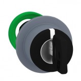 SCHNEIDER ZB5FG05C0 Harmony panelbe süllyesztett műanyag kapcsoló fej, Ø30, 455 kulcsos, 3 állású, jobbról visszatérő, szürke perem