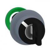 SCHNEIDER ZB5FG2C0 Harmony panelbe süllyesztett műanyag választókapcsoló fej, Ø30, 455 kulcsos, 2 állású, szürke perem