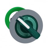 SCHNEIDER ZB5FK1233C0 Harmony panelbe süllyesztett műanyag világító választókapcsoló fej, Ø30, 2 állású, zöld, szürke perem