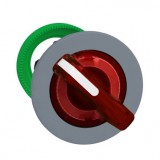 SCHNEIDER ZB5FK1243C0 Harmony panelbe süllyesztett műanyag világító választókapcsoló fej, Ø30, 2 állású, piros, szürke perem