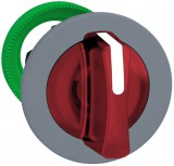 SCHNEIDER ZB5FK1433C0 Harmony panelbe süllyesztett műanyag világító választókapcsoló fej, Ø30, 2 állású, zöld, jobbról vissza., szürke perem