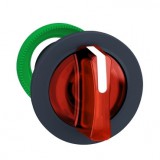 SCHNEIDER ZB5FK1543 Harmony panelbe süllyesztett műanyag világító választókapcsoló fej, Ø30, 3 állású, piros, középre visszatérő