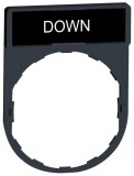 SCHNEIDER ZBY2308 Címketartó címkével "DOWN"