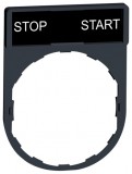 SCHNEIDER ZBY2366 Címketartó címkével "STOP-START"