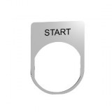 SCHNEIDER ZBYM2303 Harmony felirati tábla, 30x40 mm, fém, Ø22 készülékekhez, gravírozott, START