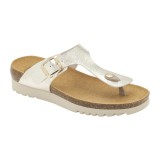 Scholl Boa Vista up platina bioprint női lábujjközi papucs - kényelmi modell 38