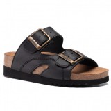 Scholl MOLDAVA WEDGE AD fekete női bőr papucs 44, 45