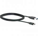 Schwaiger USB 3.0-A apa - USB 3.1-C apa Adat- és töltőkábel 1m - Fekete (CK3141533)