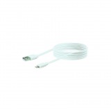 Schwaiger USB Kabel 2.0 Apple Lightning 2,0m Flachkabel weiß (LKF200L532)