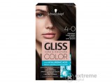Schwarzkopf Gliss Color tartós hajfesték, 4-0 természetes sötétbarna, 143 ml