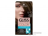 Schwarzkopf Gliss Color tartós hajfesték, 6-0 természetes világosbarna, 143 ml