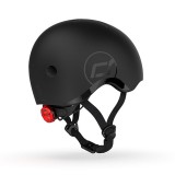 Scoot & Ride Kerékpáros Sisak beépített LED lámpával - Fekete (XXS-S 45-51 cm ) (S00047)