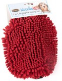 Scruffs Noodle Drying Mitt - Rendkívül nedszívó, szárító kesztyű kutyákhoz burgundi színben (25 cm)