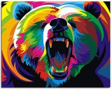 Sealeffort DIY 5D gyémántfestő készletek színes medve 30X40