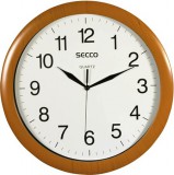 SECCO "Sweep Second" 33 cm-es falióra fa hatású kerettel