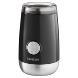 Sencor SCG 2051BK, 150W, 60 g, Őrlési beállítás, Rozsdamentes örlőfej, Fekete, Elektromos kávédaráló           