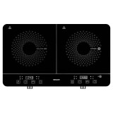 Sencor SCP 4001BK 3400 W, 2 zóna, LCD Fekete-Inox indukciós és kerámia főzőlap