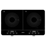 Sencor SCP 4201GY 3500 W, 2 zóna, LCD Fekete-Inox indukciós főzőlap