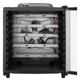 Sencor SFD7000BK, 800 W, 10 tálcás, LED, 35-75 °C, Fekete-Inox, Aszalógép