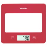 Sencor SKS 5034RD max. 5 kg, 1 g pontosság, LCD Piros-Fehér konyhai mérleg