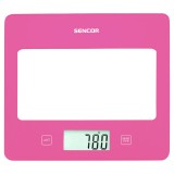 Sencor SKS 5038RS max. 5 kg, 1 g pontosság, LCD Rózsaszín-Fehér konyhai mérleg