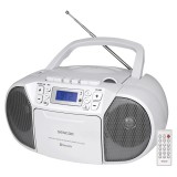 Sencor SPT3907W 4 W, CD, kazetta, Bluetooth, USB, AUX, FM Fehér-Szürke rádiós magnó
