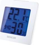 Sencor SWS 1500 W LCD időjárás-állomás ébresztőórával - Fehér