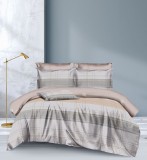 Sendia 3 részes ágyneműhuzat garnitúra, ágyneműhuzat szett, Barna csíkos ágynemű